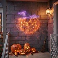 Garden Greatness Light Up Twinkling Pumpkin Wall Decoration | Size: 2 Pack