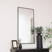 Melody Maison Large Black Thin Framed Wall Mirror 100cm X 50cm | Size: 100 cm X 50 cm