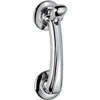 Loops Victorian Bow Door Knocker on Rose 95mm Fixing Centres Polished Chrome