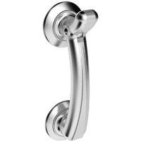 Loops Victorian Bow Door Knocker on Rose 95mm Fixing Centres Satin Chrome