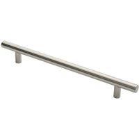 Loops Straight T Bar Pull Handle 600 x 30mm 450mm Fixing Centres Satin Steel in Metallics