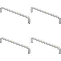 Loops 4x Rounded D Shaped Bar Handle 300 x 19mm Diameter Satin Anodised Aluminium