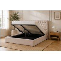 Snuggle Beds Elizabeth Ivory Storage Ottoman Bed Frame | Size: Super King