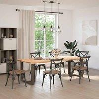 Berkfield Home Dining Table Legs T-Shaped 2 pcs Natural Steel 70x35x(72-73) cm Steel in Bronze