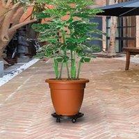 Berkfield Home Plant Trolleys with Wheels 2 pcs Diameter 30 cm Black 170 kg