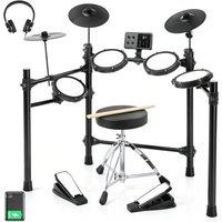 PAWNORA Electronic Drum Set with Quiet MESH Pads in Black