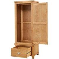 FORGEVIO 1 Door Wardrobe Cheshire Oak Single in Natural | Size: 0.6m2