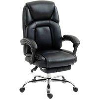 KORVIXA Black Executive Office Chair, PU Leather Desk Chair | Size: 100 cm x 100 cm