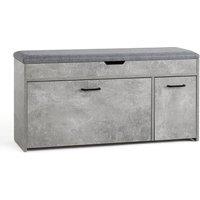 KORVIXA Shoe Bench Shoe Cabinet with Seat Cushion Storage in Grey | Size: 100 cm x 100 cm