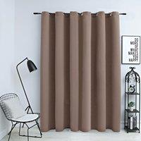 Berkfield Home Blackout Curtain with Metal Rings Taupe 290x245 cm