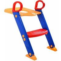 Almineez Folding Baby Kids/Toddler/Child Toilet Potty Training Step Ladder in Red