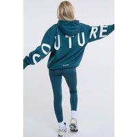 BCouture Women's Leggings & Oversized Hoodie Set in Teal | Size: Medium
