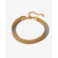 Elk & Bloom Women's 14K Gold Thin Watch Chain Link Bracelet