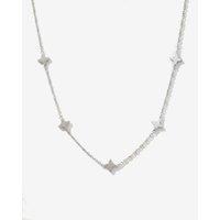 Elk & Bloom Women's Silver Lucky Clover Choker Necklace