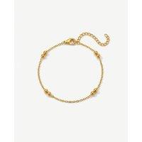 Elk & Bloom Women's 14K Gold Double Beaded Satellite Chain Bracelet