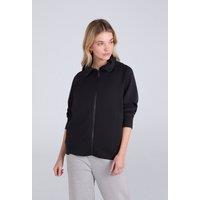 Animal Women's Stretchy Relaxed Fit Full Zip Anti-Pill Casual Everyday Sweatshirt in Black | Size: Medium