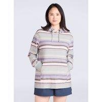 Animal Women's 'Lila' Cotton Beach Kangaroo Pocket Adjustable Hood Casual Hoodie in Purple | Size: XS