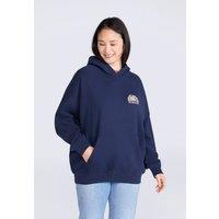 Animal Women's 'Kaya' Graphic Print Cotton Kangaroo Pocket Casual Pullover Hoodie in Indigo | Size: XL