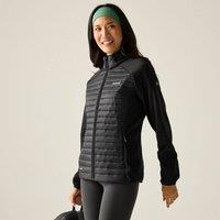 Regatta Women's Clumber Water-Repellent Hybrid Quilted Jacket in Jet Black | Size: 12