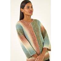 Roman Women's Ombre Embellished Knit Jumper | Size: 16