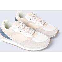 Animal Women's 'Sutton' Leather Quick Wicking Breathable Casual Everyday Trainers in Beige | Size: 6