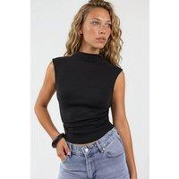Hiccup Women's High Waist Mom Denim Shorts in Black | Size: XS