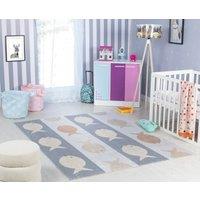 Livabliss Lilian Kids Beige Orange Grey Yellow Washable Rug | Size: 80 cm x 150 cm