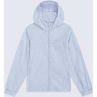 Animal Girl's 'Sunrise' Packable UV Protection Water Resistant Full Zip Jacket in Lilac | Size: 11-12 Years