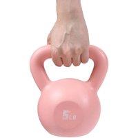 FLAVORA 5LB Pink Kettlebell Heavy Duty Kettle Bell Hand Weight Home | Size: 0-12 m