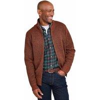 Pegasus Men's Full Zip Fleece Zipper Cardigan in Brown | Size: Medium