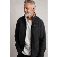 Weird Fish Men's Shires Full Zip Grid Fleece in Jet Black | Size: 3XL
