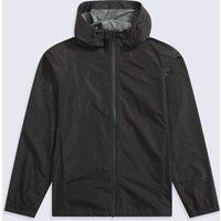 Animal Men's 'Reid' Active 2.5 Layer Waterproof Taped Seams Packable Hooded Jacket in Black | Size: 2XL