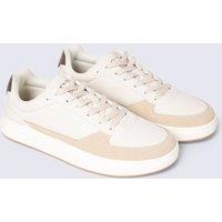 Animal Men's 'Hudson' Cushioned Durable Heel Toe Bumpers Everyday Lace Up Trainers in Beige | Size: 9