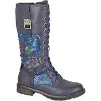 Cipriata Men's Floral Calf Boots in Navy | Size: 8