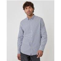 threadbare Men's Regular Fit Cotton Oxford Shirt in Grey | Size: 2XL
