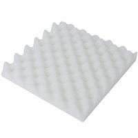 Living and Home 12Pcs High Density Flame Retardant Corrugated Sound Absorbing Foam Wall Panels, White