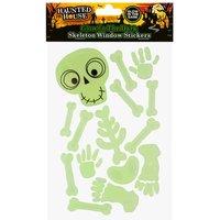 VFM e-Store Halloween Glow Skeleton Gel Stickers Party Accessories Green