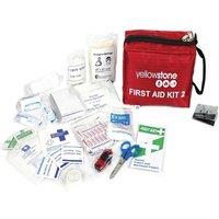 BARGAINS-GALORE First Aid Kit 2 Bag Safety Kit Medical Emergency Plasters Bandage Diy in Red