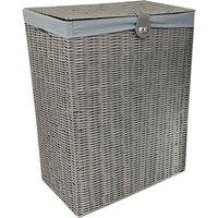 Clarisworld Resin Laundry Clothes Basket with Lid, Lock in Grey