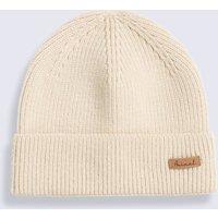 Animal 'Rowan Unlined' Lightweight Warm Knitted Casual Everyday Beanie Hat in Light Beige
