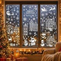 Lovii Christmas Window Stickers Reusable Static Cling Snowflake 89PCS in White