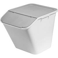 SmartStore Collect Stack-it Large 'Recycling Bin' with Secure Lid 51L Capacity in White