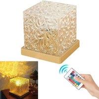 NESTLUNE LED Cube Northern Lights Ocean Wave Projector Night Light in Natural