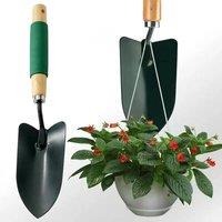 Kelvenix 37cm Garden Trowel Steel Small Hand Shovel in Green | Size: 100g