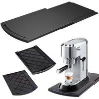 Kelvenix Kitchen Sliding Coffee Tray Mat Under Cabinet in Black | Size: 0.5m x 1m