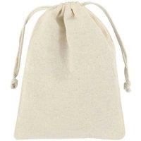 PAWNORA 50X Linen Sack Drawstring Jute Gift Bags in Beige