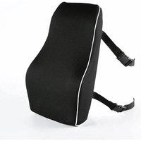 PAWNORA Memory Foam Lumbar Support Cushion Car Office Wheelchair Pillow in Black | Size: 125 cm x 150 cm