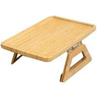 FORGEVIO Natural Wood 33x23cm Sofa Arm Nest Tray | Size: 0.6m2