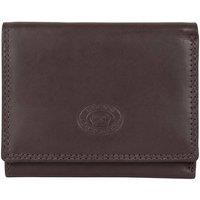 Woodland Leathers Women's Real Leather RFID Small Purse in Dark Brown