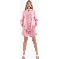 MSN Collection Women's Cotton Viscose Two-Piece Coord Set in Pink | Size: Small